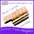 Dia 6mm x L12mm strong magnet with BRASS coating